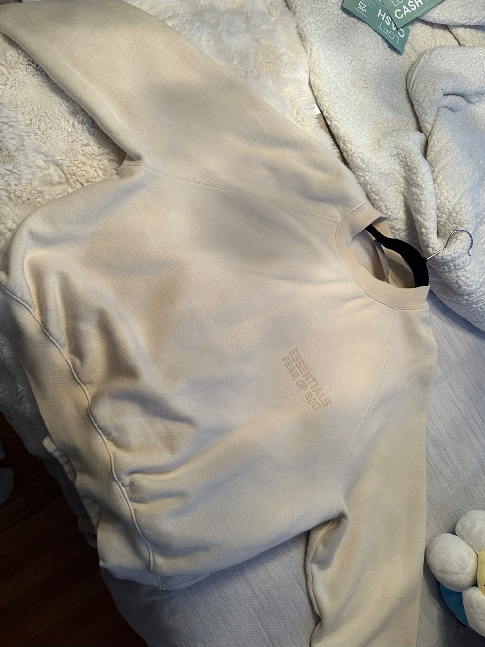 Essentials Fear of God Sweatpants in Light Cream